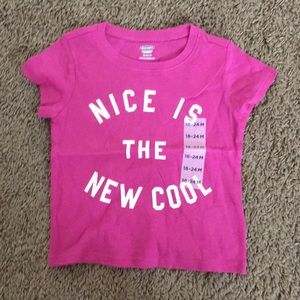 Old Navy pink “nice is the new cool” shirt
